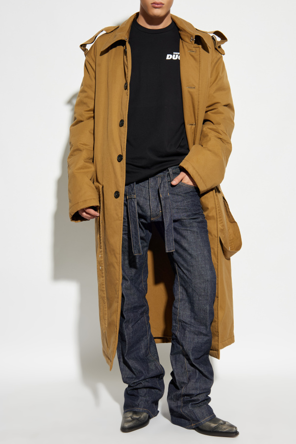 Dsquared² Beige Polyamide Coat